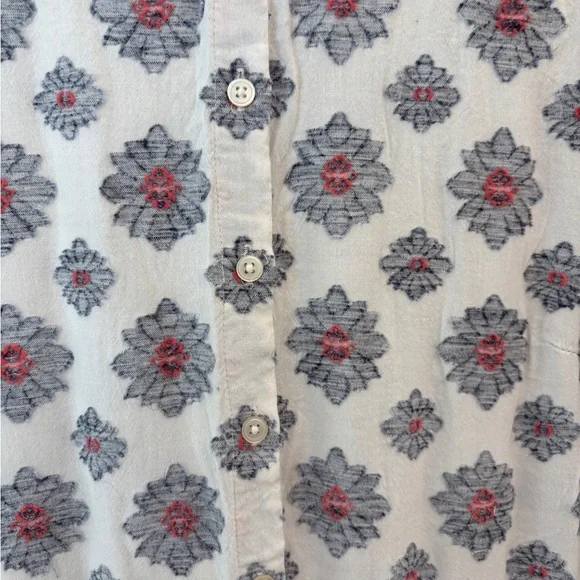 LOFT Floral White and Blue Daisy Maxi Dress Women’s Size 6 Cottagecore - Picture 7 of 12